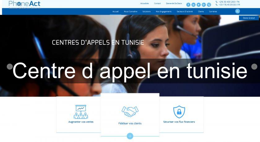 Centre d'appel en tunisie