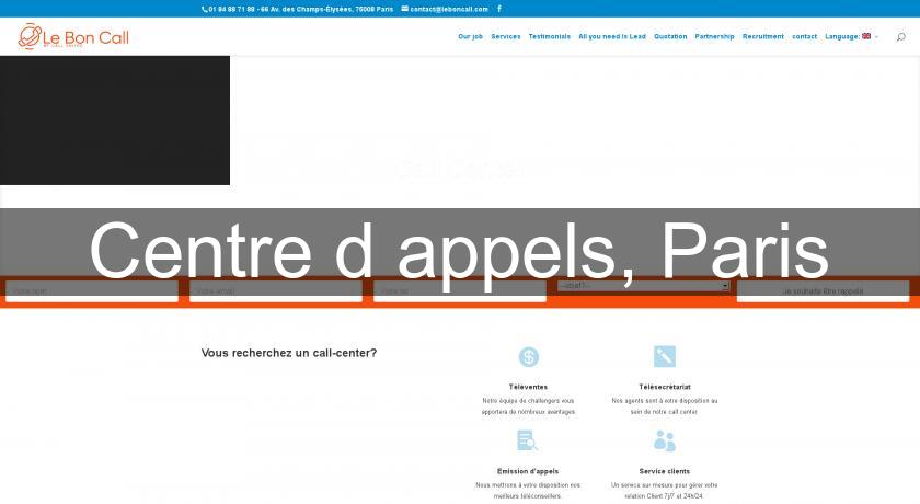 Centre d'appels, Paris Centre d'appels, Paris