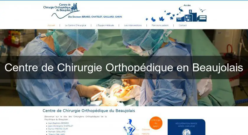 Centre de Chirurgie Orthopédique en Beaujolais
