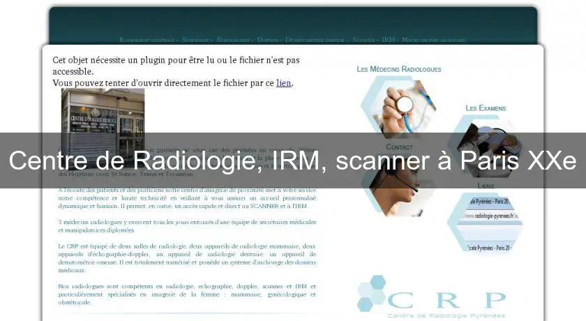 Centre de Radiologie, IRM, scanner à Paris XXe