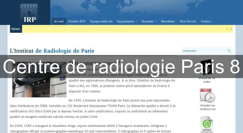 Centre de radiologie Paris 8