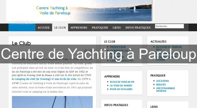 Centre de Yachting à Pareloup