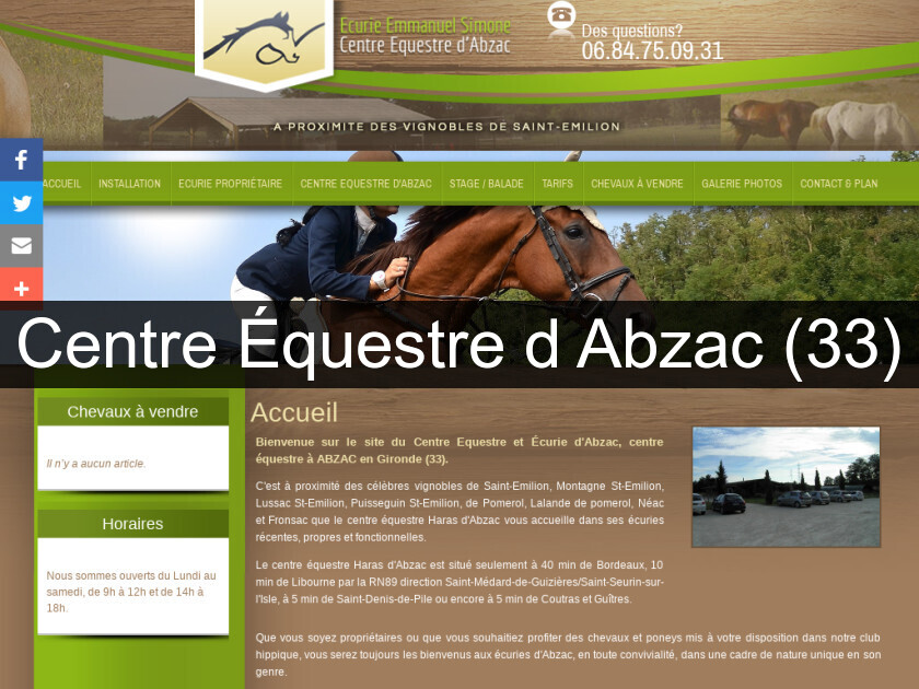 Centre Équestre d'Abzac (33) Centre Équestre d'Abzac (33)
