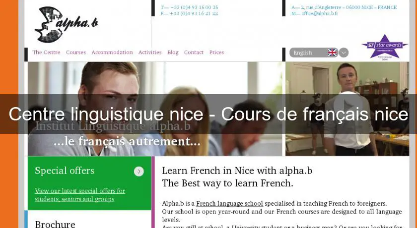 Centre linguistique nice - Cours de français nice