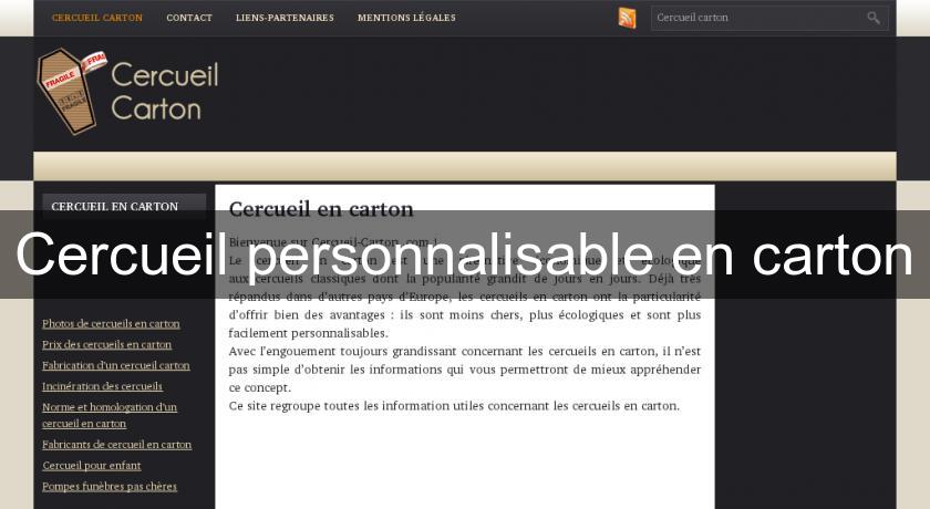 Cercueil personnalisable en carton Cercueil personnalisable en carton