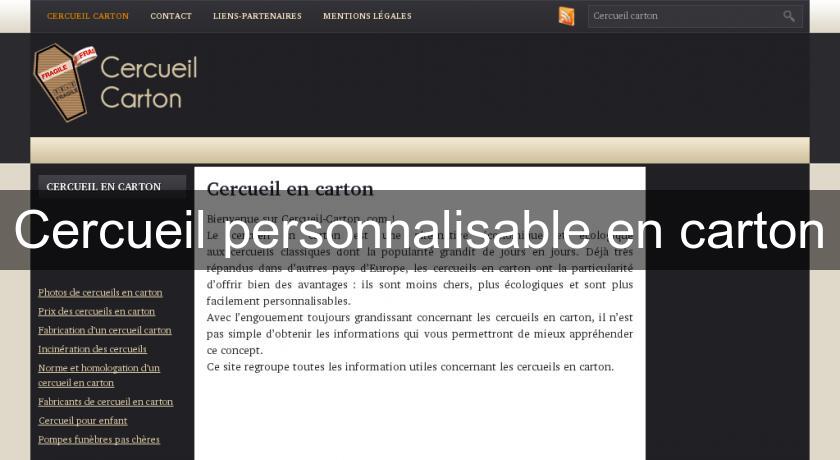 Cercueil personnalisable en carton