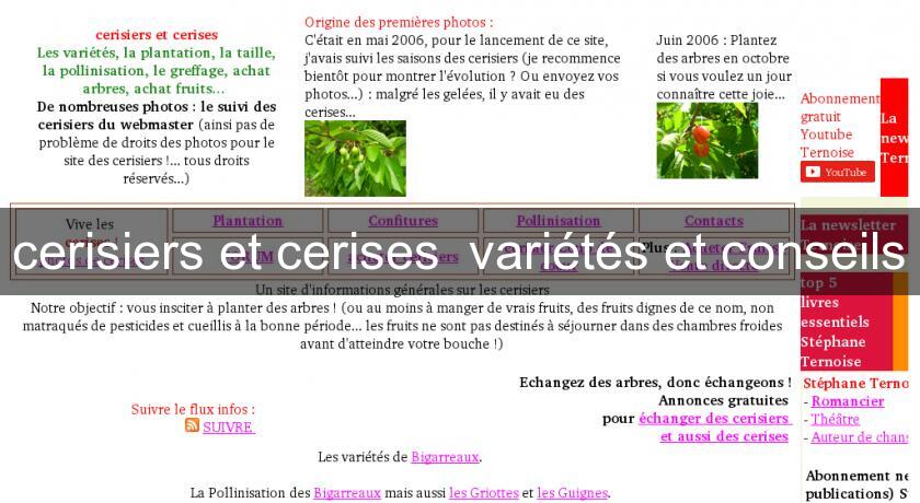 cerisiers et cerises variétés et conseils cerisiers et cerises variétés et conseils