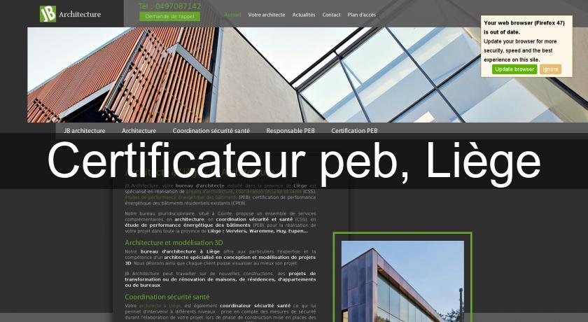 Certificateur peb, Liège Certificateur peb, Liège