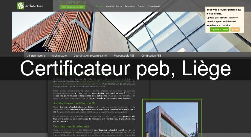 Certificateur peb, Liège