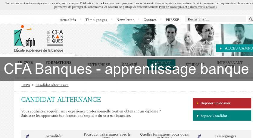 CFA Banques - apprentissage banque