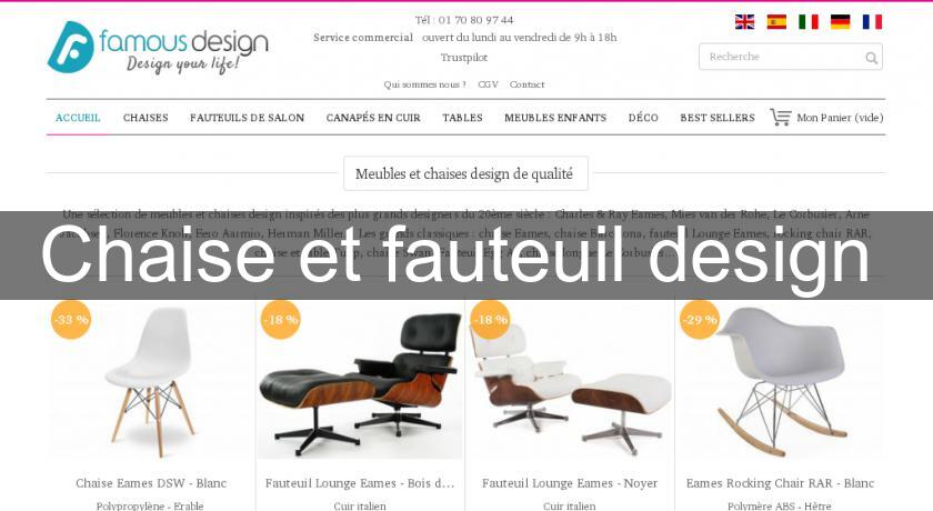 Chaise et fauteuil design 