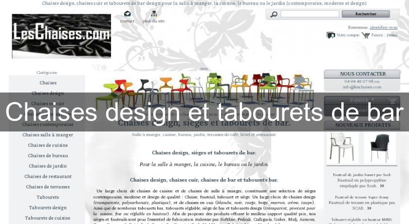 Chaises design et tabourets de bar