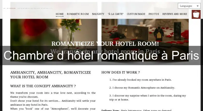 Chambre d'hôtel romantique à Paris