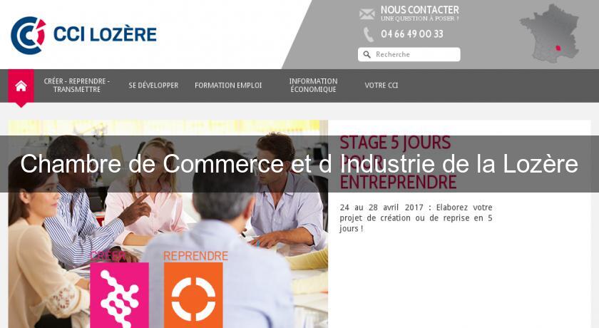 Chambre de Commerce et d'Industrie de la Lozère Chambre de Commerce et d'Industrie de la Lozère