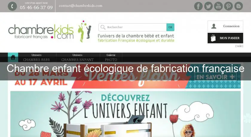 Chambre enfant écologique de fabrication française