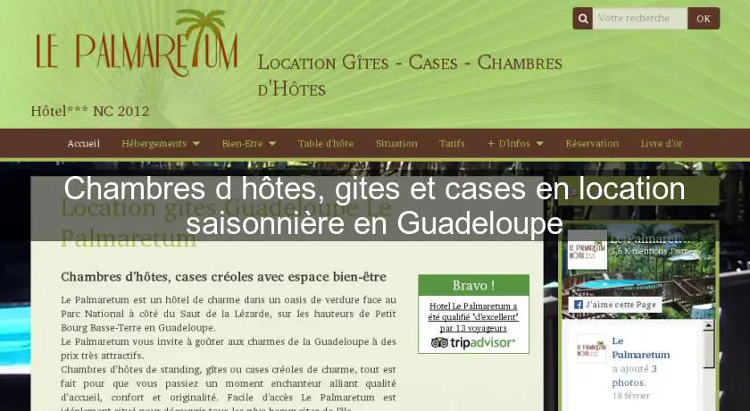 Chambres d'hôtes, gites et cases en location saisonnière en Guadeloupe