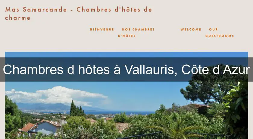 Chambres d'hôtes à Vallauris, Côte d'Azur