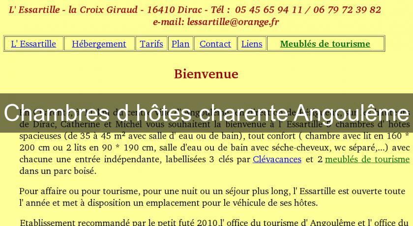 Chambres d'hôtes charente Angoulême Chambres d'hôtes charente Angoulême