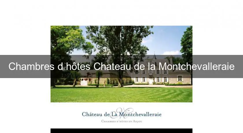 Chambres d'hôtes Chateau de la Montchevalleraie