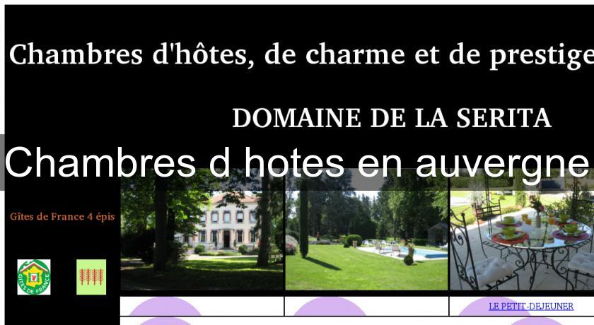 Chambres d'hotes en auvergne