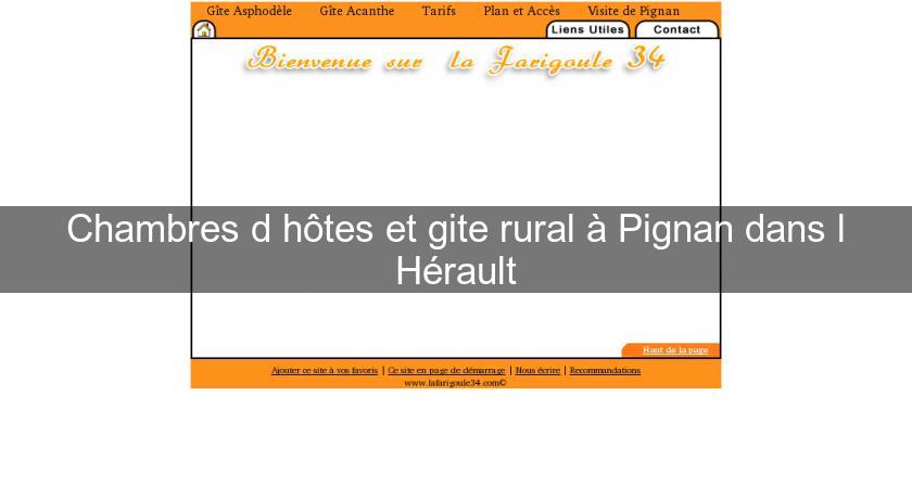 Chambres d'hôtes et gite rural à Pignan dans l'Hérault