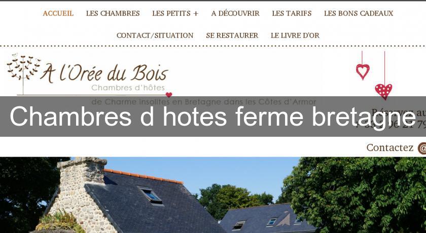 Chambres d'hotes ferme bretagne