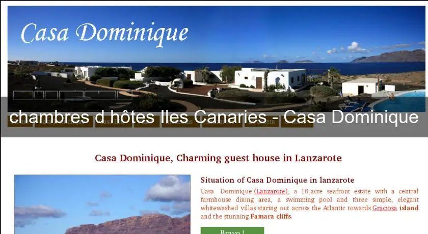chambres d'hôtes Iles Canaries - Casa Dominique