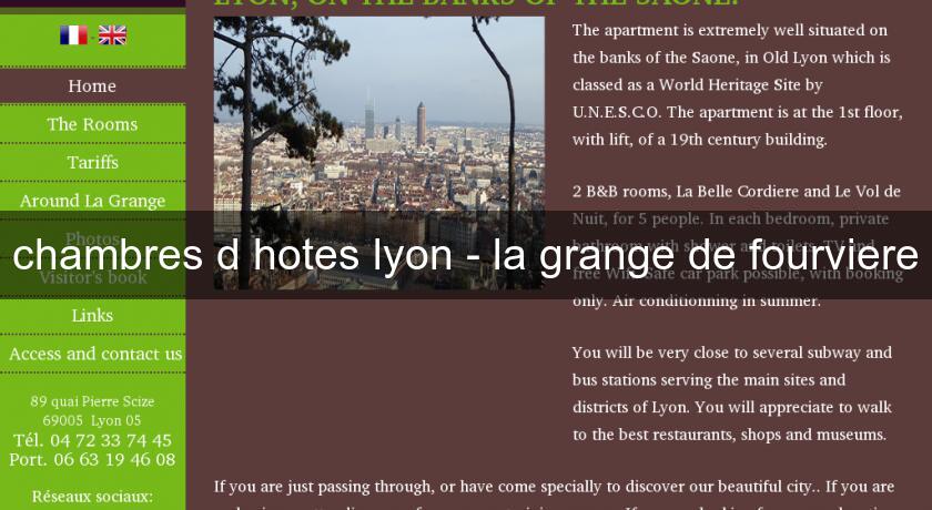 chambres d hotes lyon - la grange de fourviere chambres d hotes lyon - la grange de fourviere