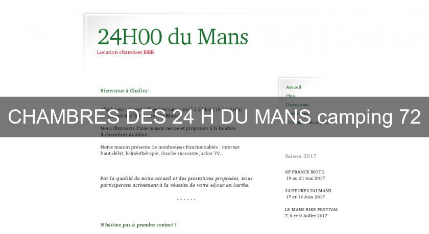CHAMBRES DES 24 H DU MANS camping 72 CHAMBRES DES 24 H DU MANS camping 72