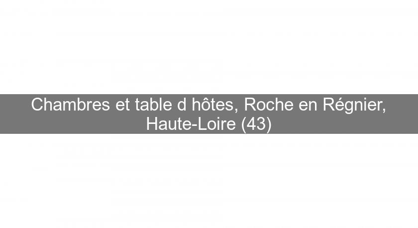 Chambres et table d'hôtes, Roche en Régnier, Haute-Loire (43)