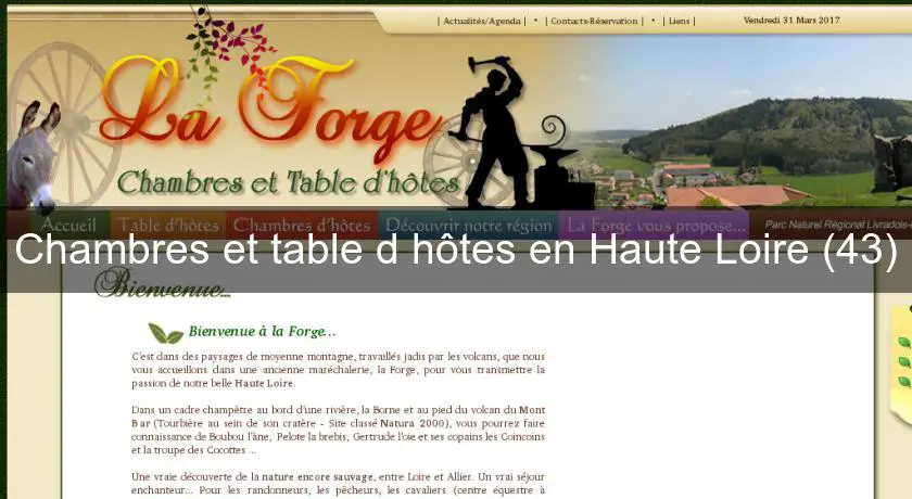 Chambres et table d'hôtes en Haute Loire (43)