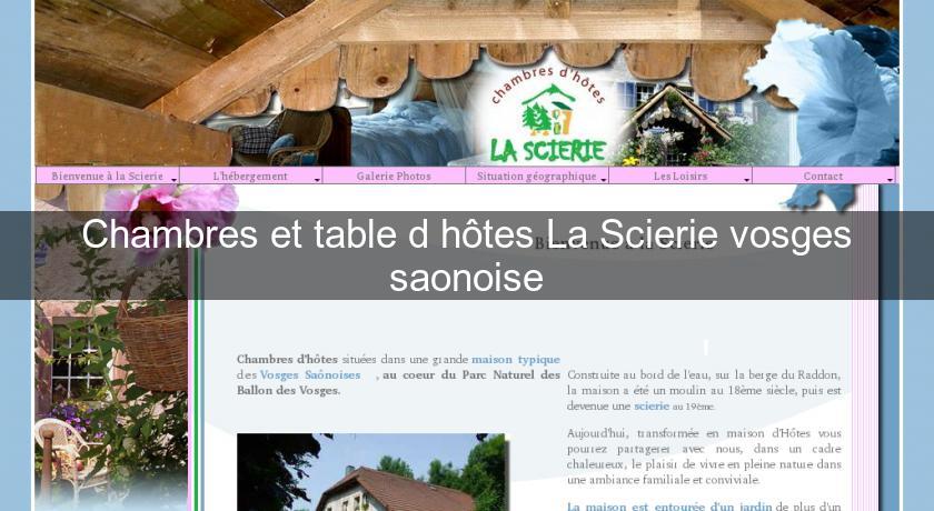 Chambres et table d'hôtes La Scierie vosges saonoise