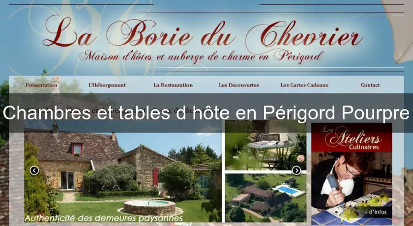 Chambres et tables d'hôte en Périgord Pourpre