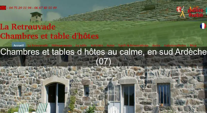 Chambres et tables d'hôtes au calme, en sud Ardèche (07)
