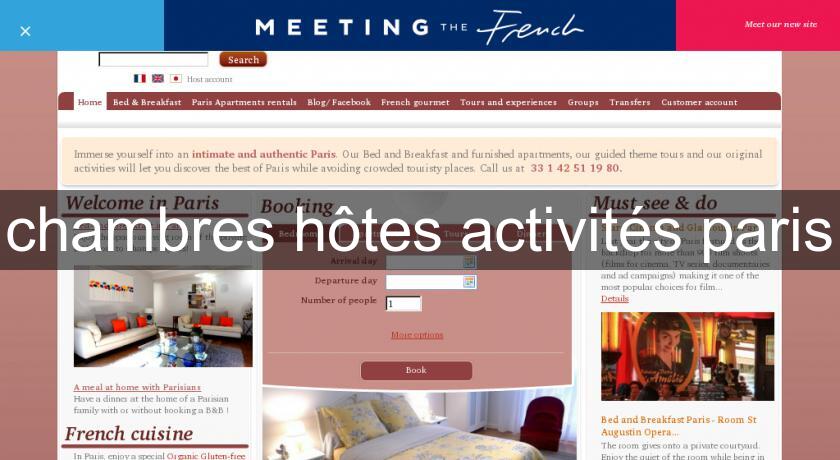 chambres hôtes activités paris chambres hôtes activités paris