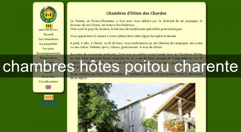 chambres hôtes poitou charente