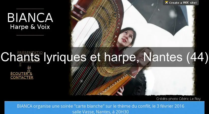 Chants lyriques et harpe, Nantes (44)