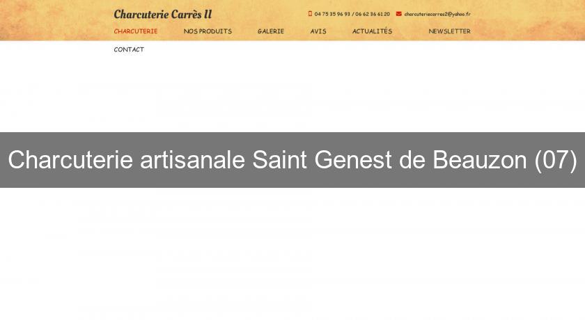 Charcuterie artisanale Saint Genest de Beauzon (07)
