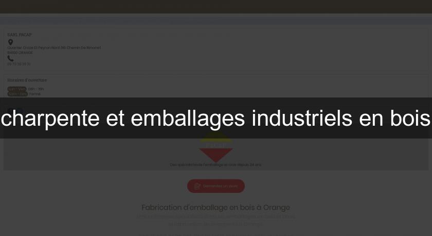 charpente et emballages industriels en bois