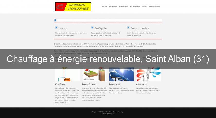 Chauffage à énergie renouvelable, Saint Alban (31)