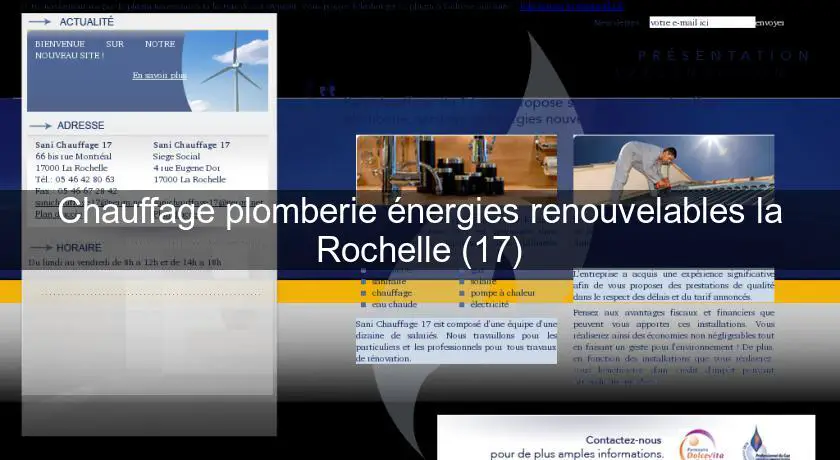 Chauffage plomberie énergies renouvelables la Rochelle (17)