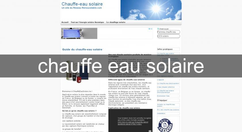 chauffe eau solaire chauffe eau solaire