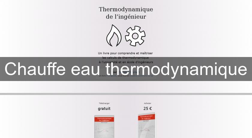 Chauffe eau thermodynamique Chauffe eau thermodynamique