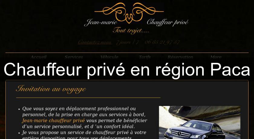 Chauffeur privé en région Paca