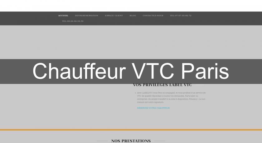 Chauffeur VTC Paris