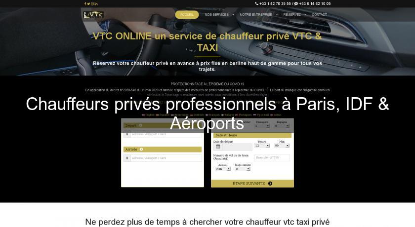Chauffeurs privés professionnels à Paris, IDF & Aéroports Chauffeurs privés professionnels à Paris, IDF & Aéroports