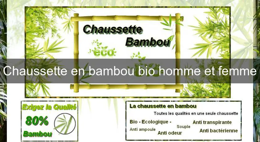Chaussette en bambou bio homme et femme
