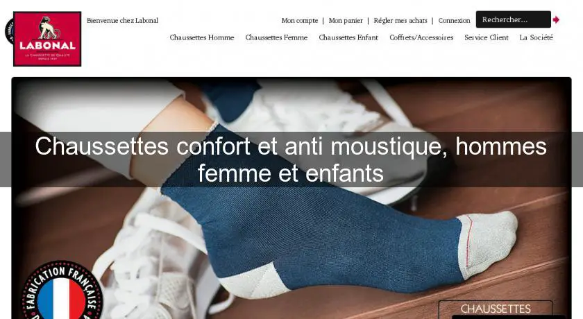 Chaussettes confort et anti moustique, hommes femme et enfants