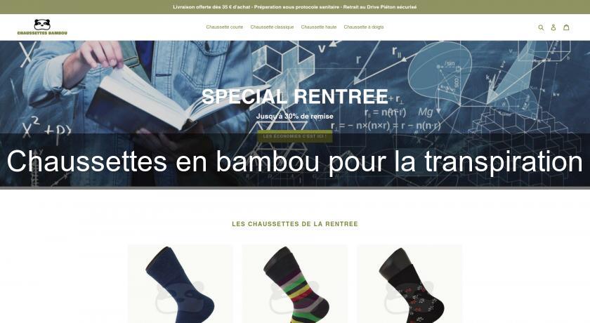 Chaussettes en bambou pour la transpiration Chaussettes en bambou pour la transpiration