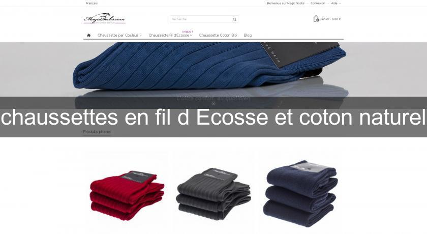chaussettes en fil d'Ecosse et coton naturel chaussettes en fil d'Ecosse et coton naturel